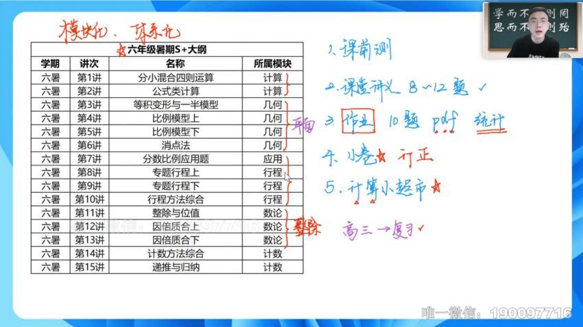 宇神老师：【更新中】宇神-六年级奥数S+班，网盘下载(15.97G)