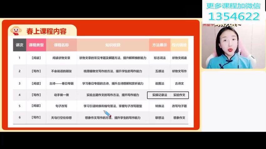 希望学【2022春上】三年级语文阅读写作系统班  张琪，网盘下载(5.10G)