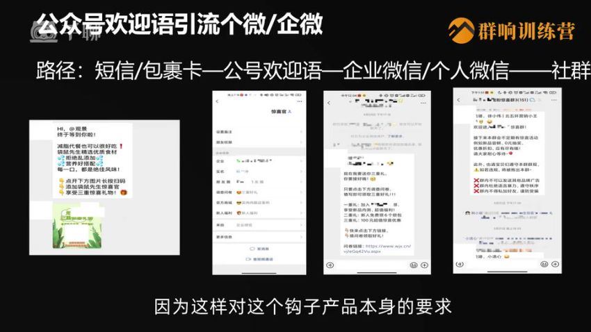 【千聊 徐小伟】群响训练营 群响私域训练营 电商私域操盘手成长特训营：从小白到操盘手全程实战分享24节线上课，百度网盘(491.14M)