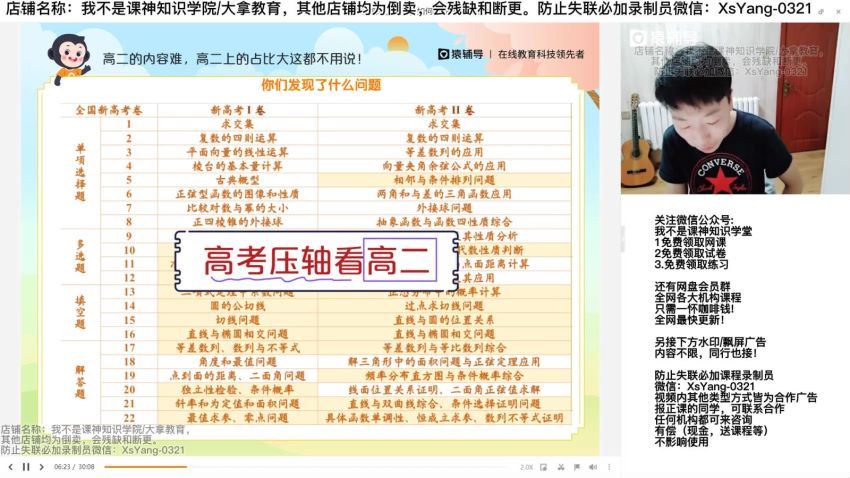 2023猿辅导（高二数学）2022猿辅导（高二数学）暑假（吴天洋）A+，百度网盘(10.14G)